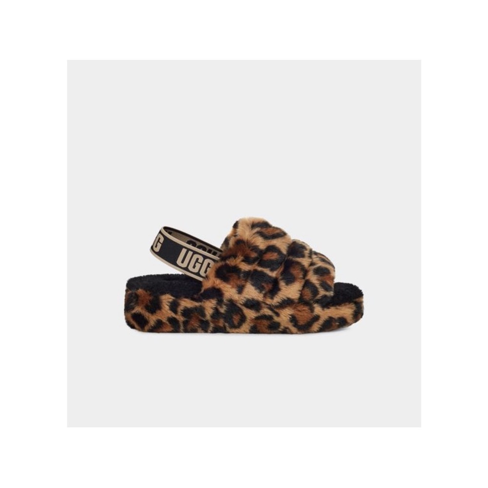 UGG Fluff Yeah Slide Cheetah Print